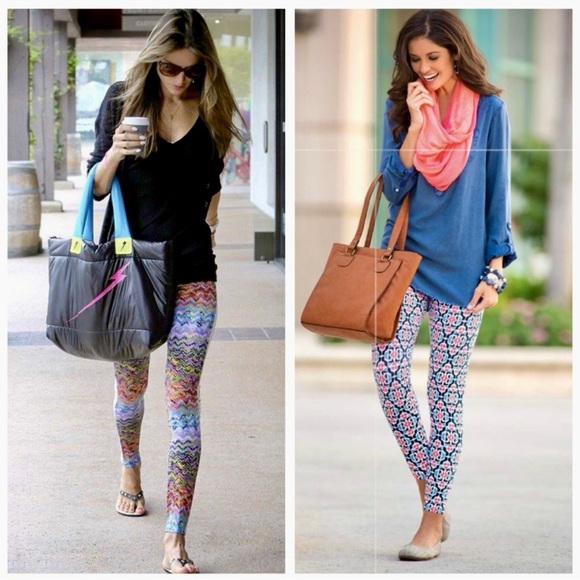 Aztec Geometric Woody Southwest Pastel Leggings ✨ - Picture 5 of 6